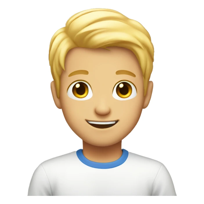 smiling boy with blonde hair birthday  sticker