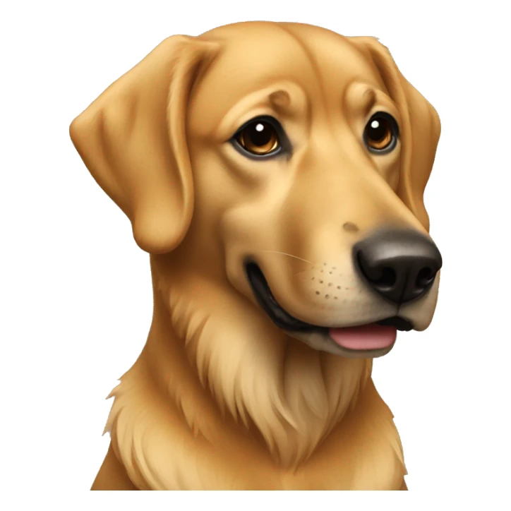 golden dog Brown colour black  sticker