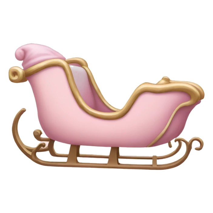 light pink sleigh sticker