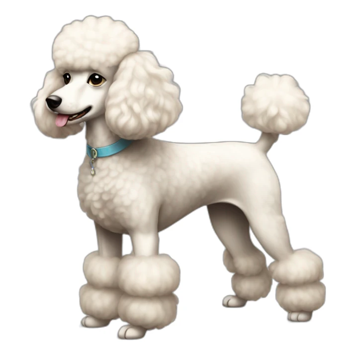 Dog Standart Poodle full body sticker