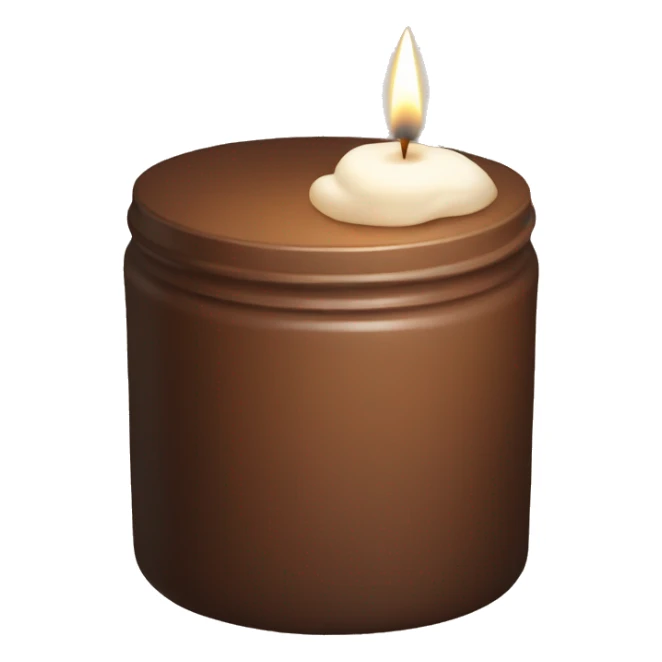 Aesthetic candle in brown jar sticker