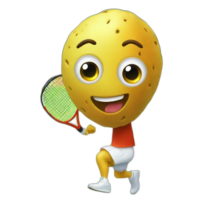 une patate qui joue au tennis sticker