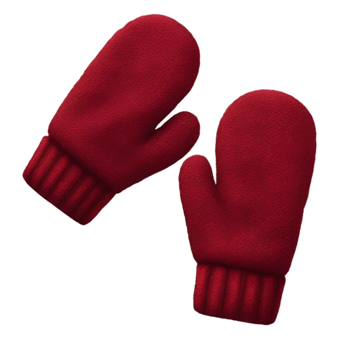 Red mittens. Burgundy.  sticker