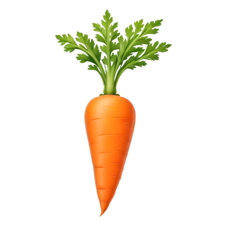 portrait of single carrot sticker