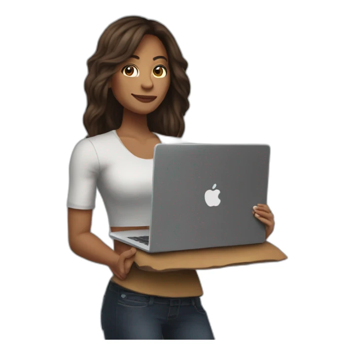 Dawne johnson the rock holding laptop sticker