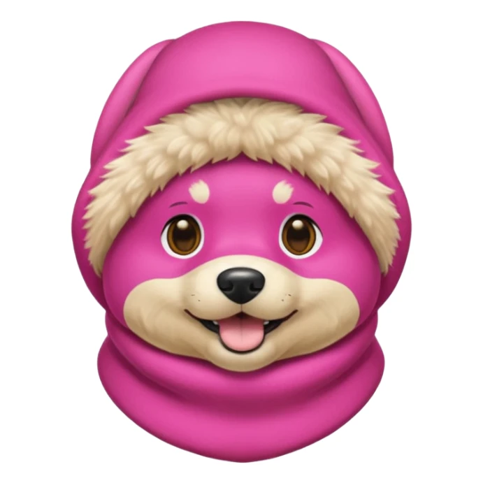 Dog in Pink balaklava sticker