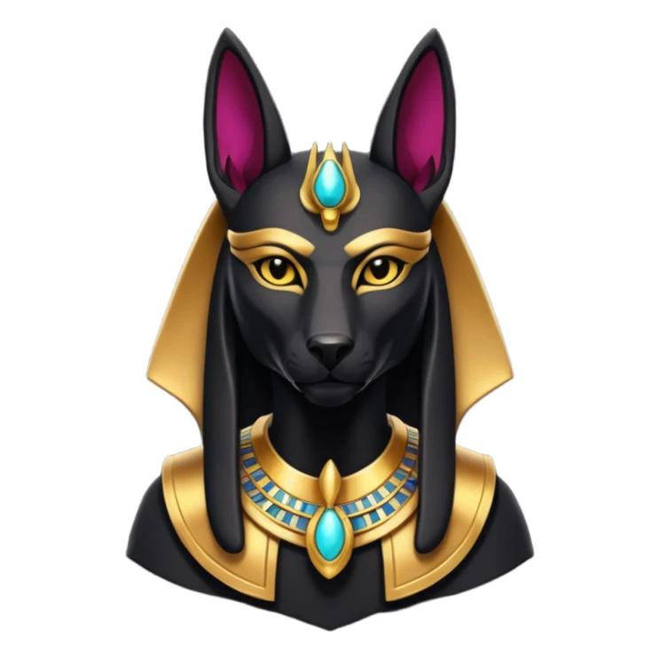 Black-furred Anubis-fusion-hybrid (full body) sticker