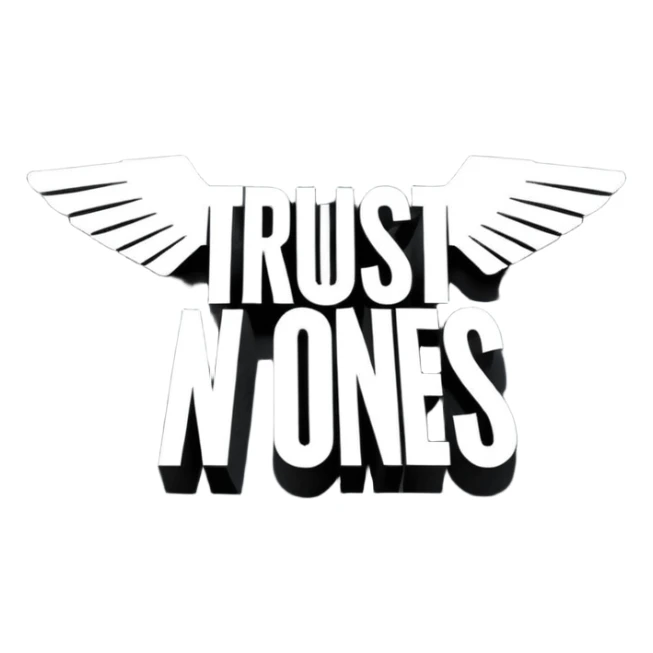 trust no one x-files inspired lettering sticker