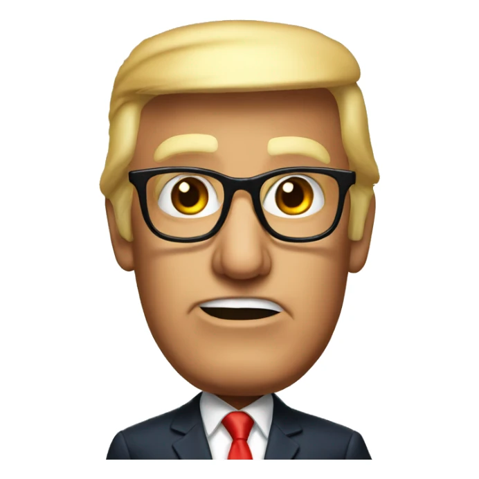 Donald trump with glasses  sticker