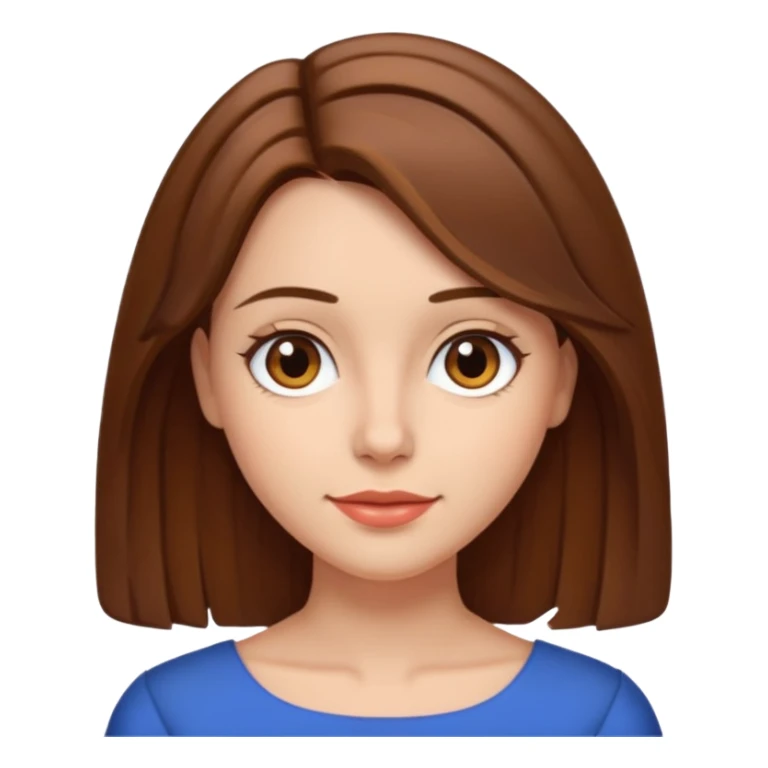 lady with a shoulder-length brown hair sticker