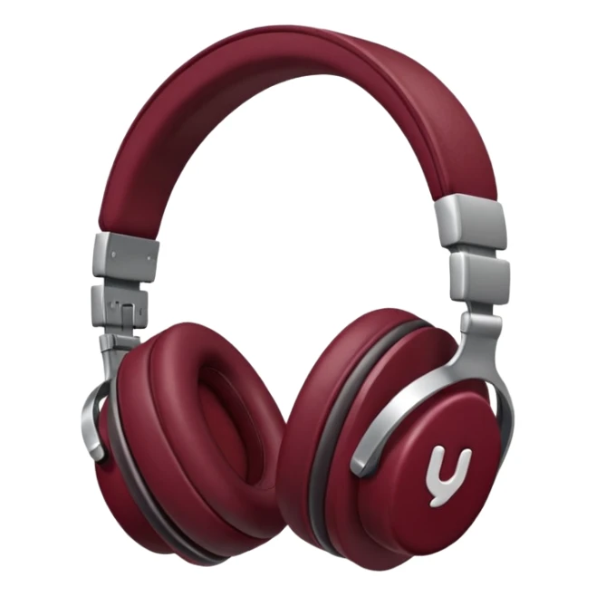 burgundy headphones sticker