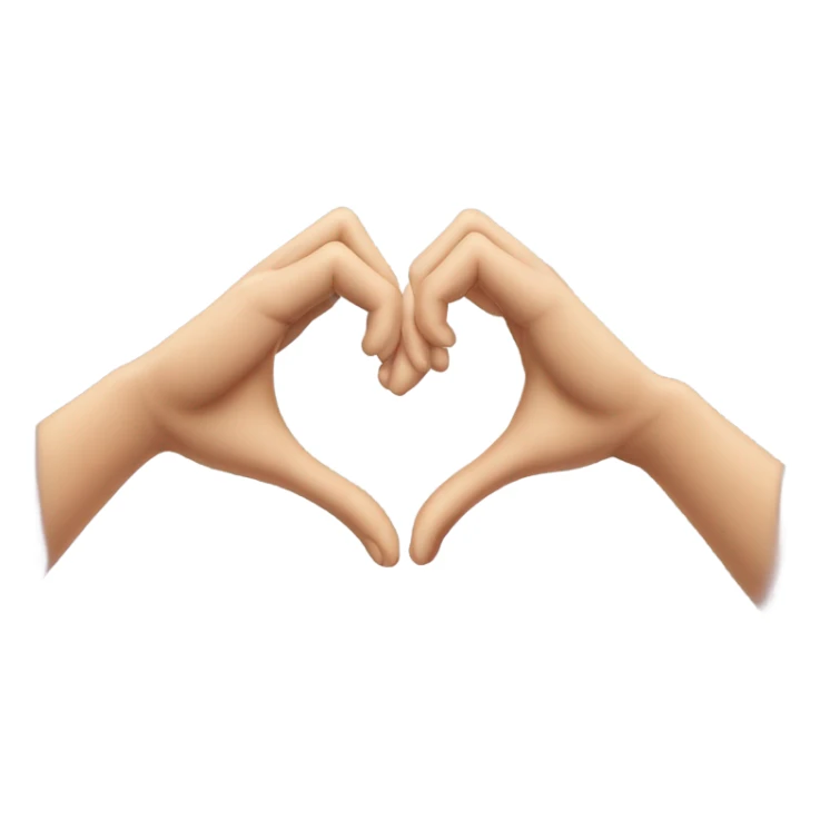 Heart hand sticker