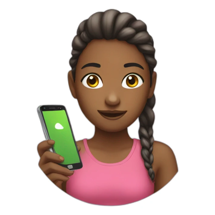 Girl whit Phone sticker