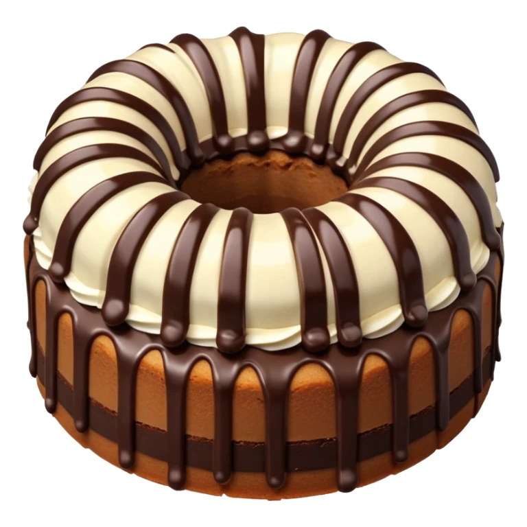 Snickers Bundt cake with only white frosting stripes  sticker
