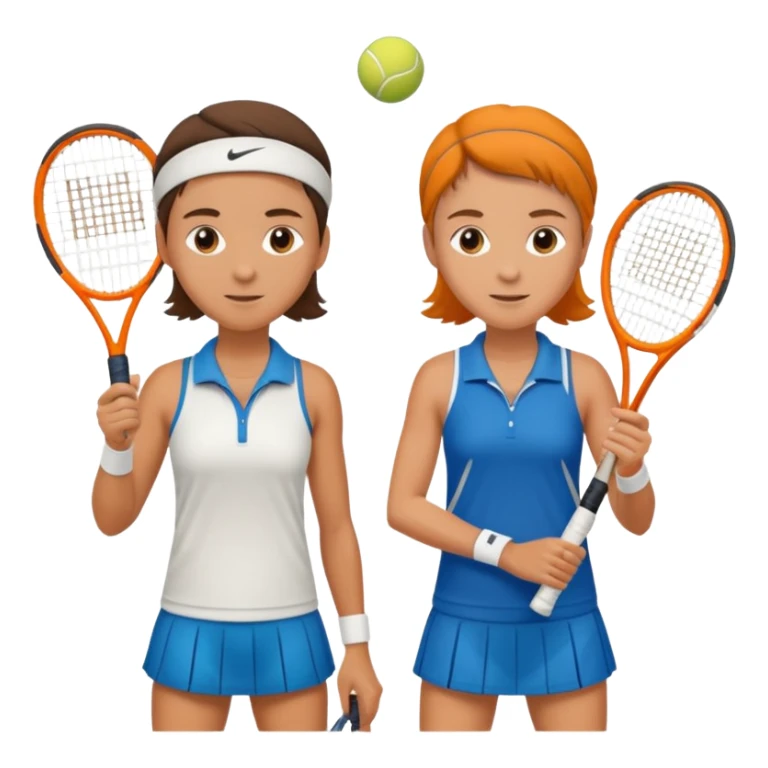 two tennis players of European appearance sticker