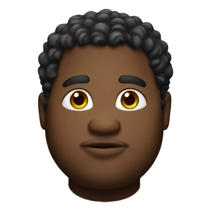 Fat black guy with curly hair sticker
