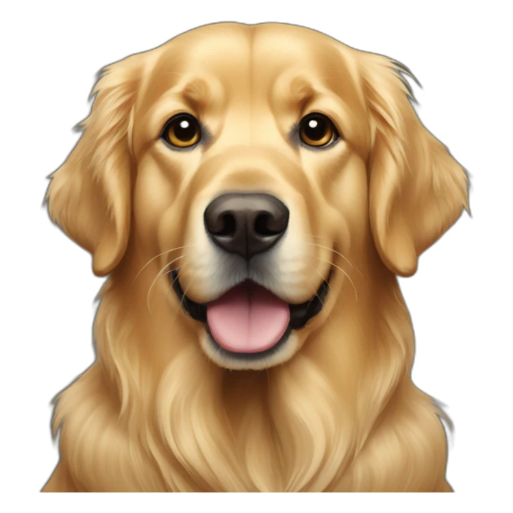 A golden retriever painting sticker