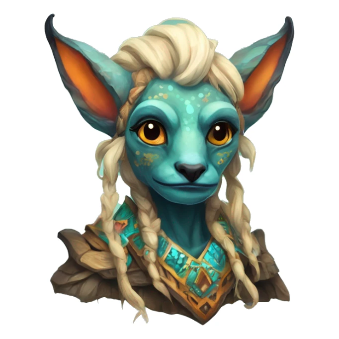 Colorful vernid fantasy creature LiLaiRa GriffSnuff Kamirah Falvie sticker