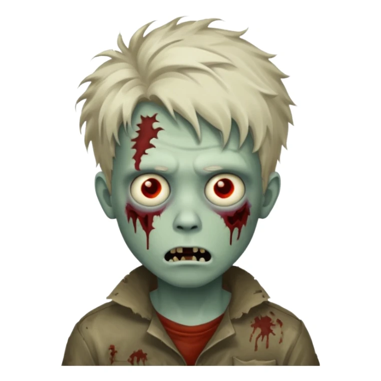 Menino Zumbi cabelo bagunçado sticker