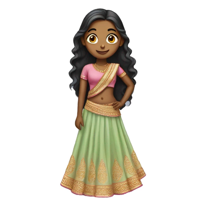 girl with a lehenga sticker
