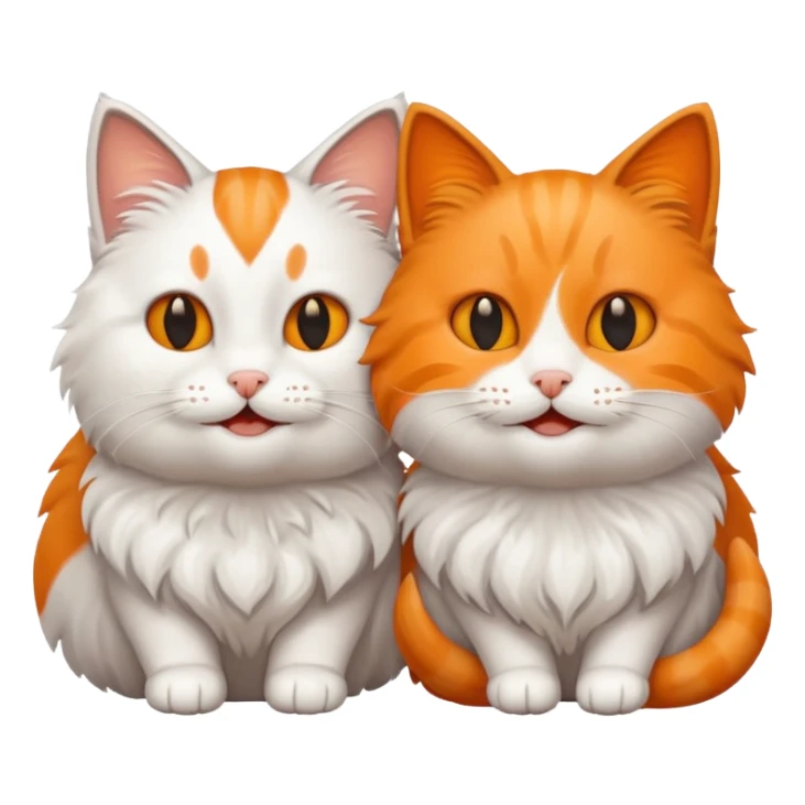 Two happy cat sticker