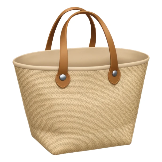 cartoon market bag, do not add stripes and make it empty. Do not add face. Top view sticker