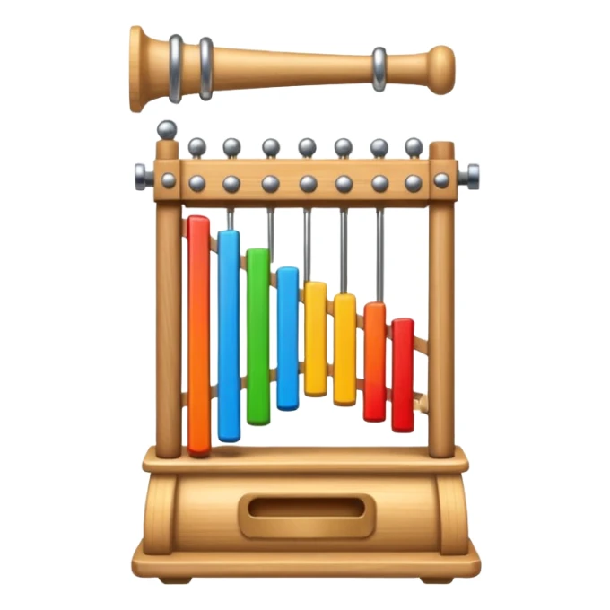 wooden glockenspiel instrument sticker