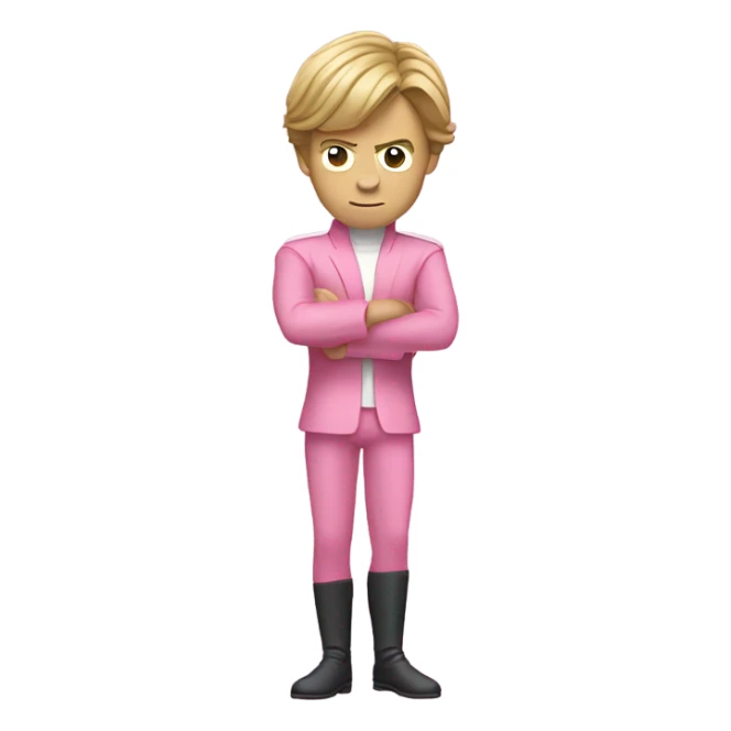 all pink suit human-looking luke skywalker excercising force, upper body, must be all pink sticker