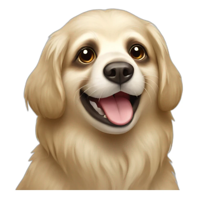 Sloth on English cream golden retriever sticker