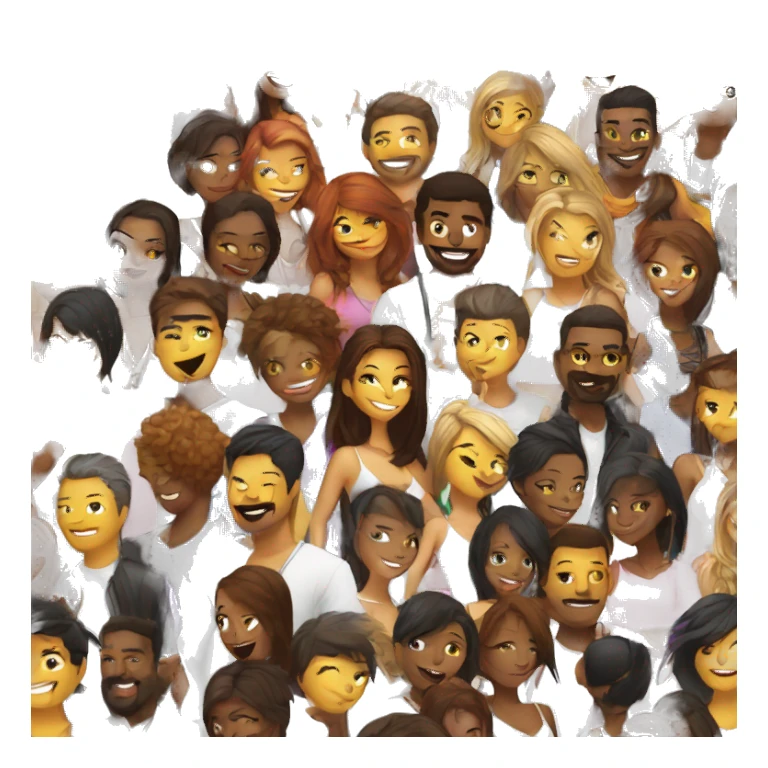 Dance club with a lot of people, DJ and lights sticker