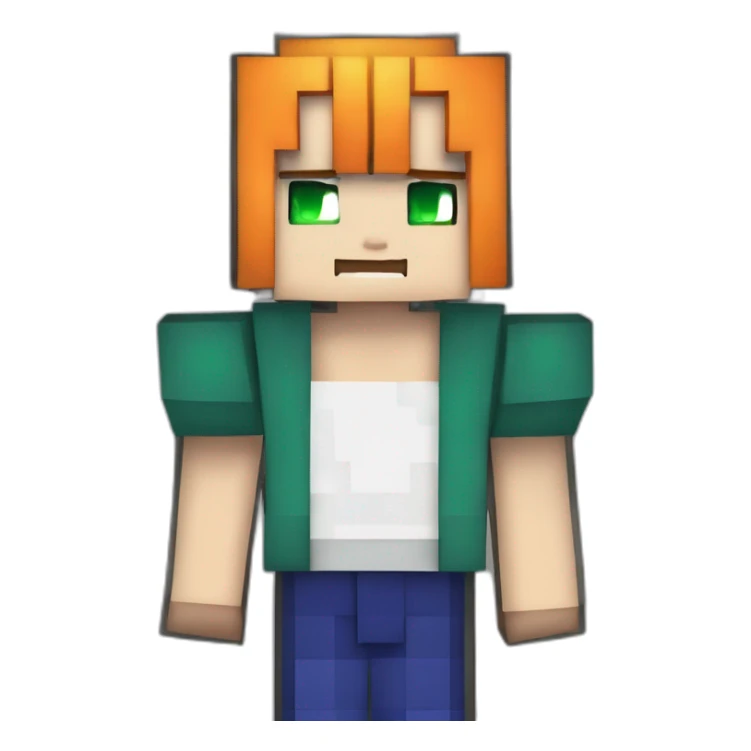 Kurosaki Ichigo estilo minecraft pulgar arriba sticker