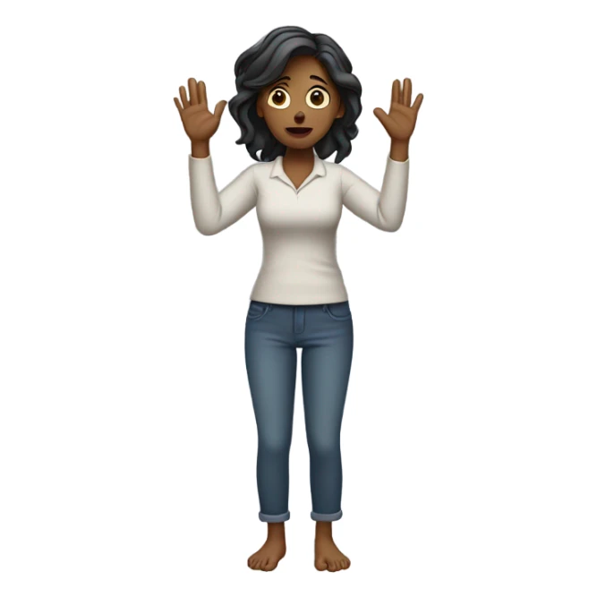 woman in shrugging pose sticker