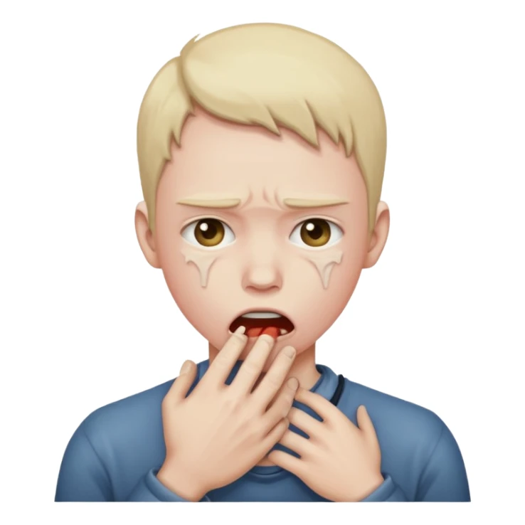 Choking myself out of distress sticker