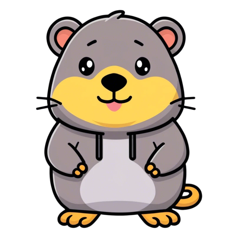 Hamster and grilla in one emoji, as a one thing sticker