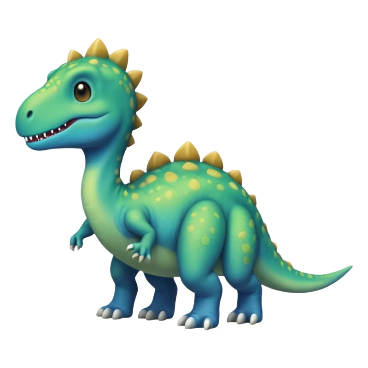 small herbivorous celestial dinosaur that walks on all fours with a short neck sticker