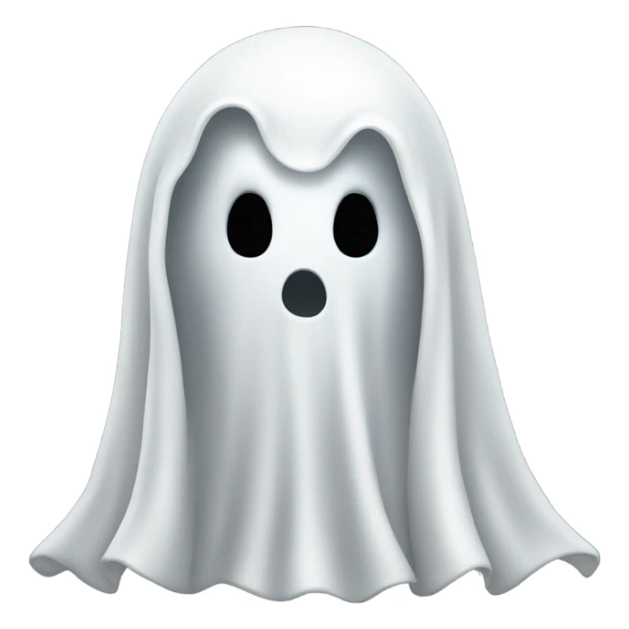 White ghost but with a point where his head is sticker