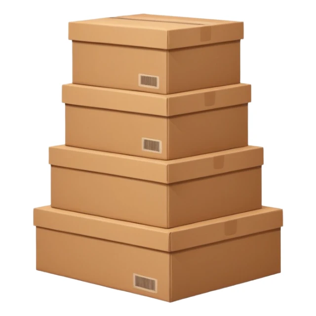 gigantic pile of cardboard boxes sticker