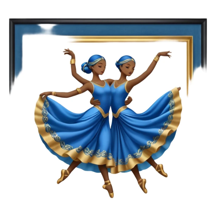 Degas's painting Blue Dancers in a Golden Frame sticker