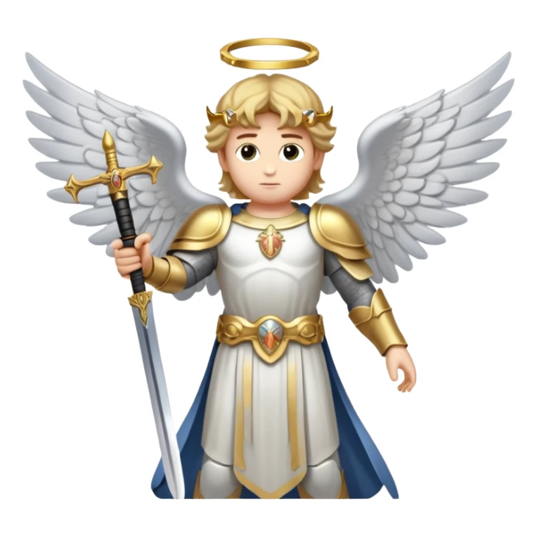 Archangel Michael with sword and wings and halo sticker