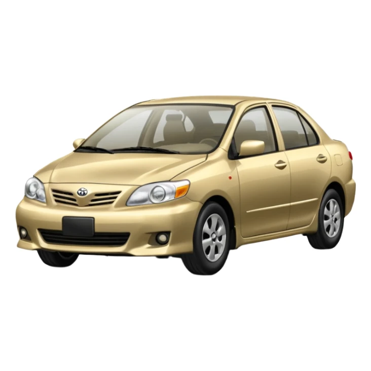 Golden Gray Corolla 2003 Car Emoji sticker