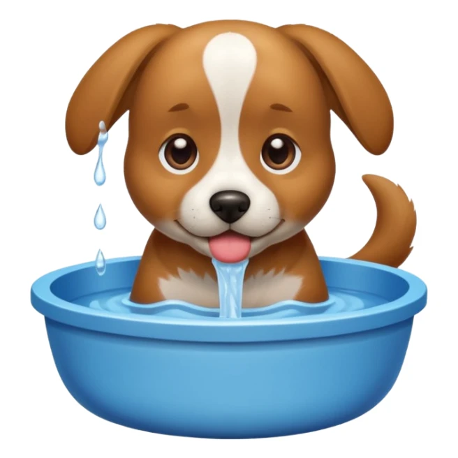 Dog, water bowl sticker