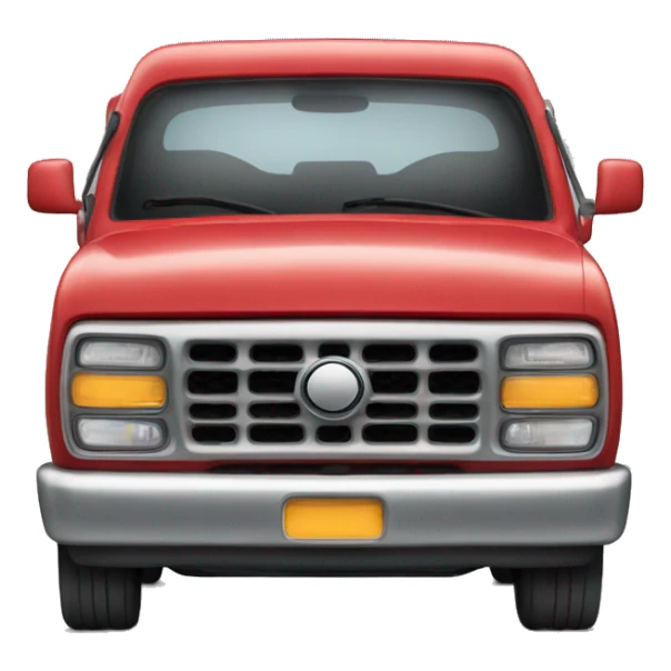 Life-like red pick up truck smiling  sticker