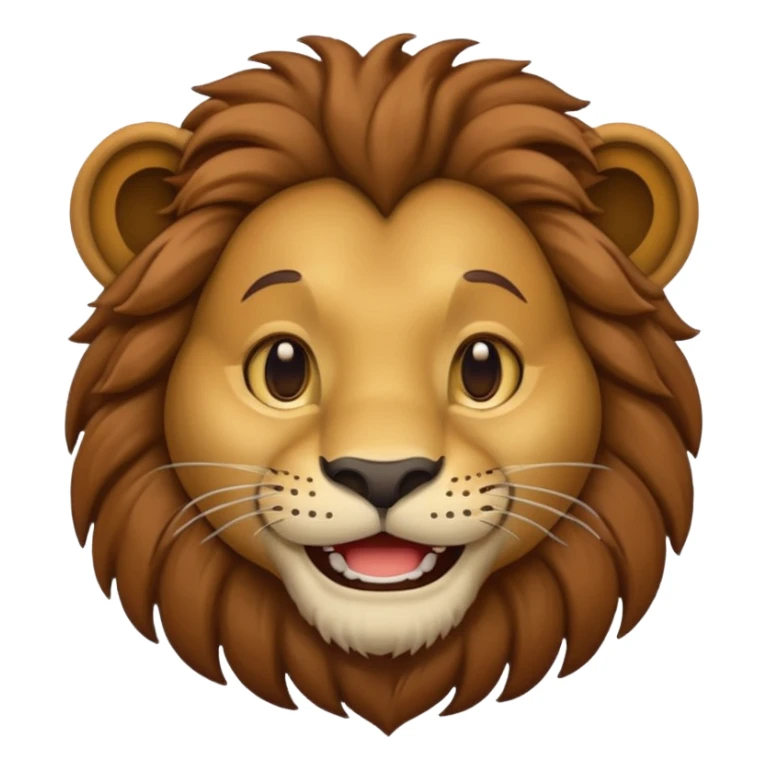 iOS lion with a human neck emoji sticker