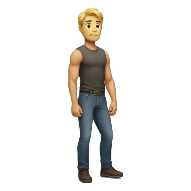 Standing strong man sticker