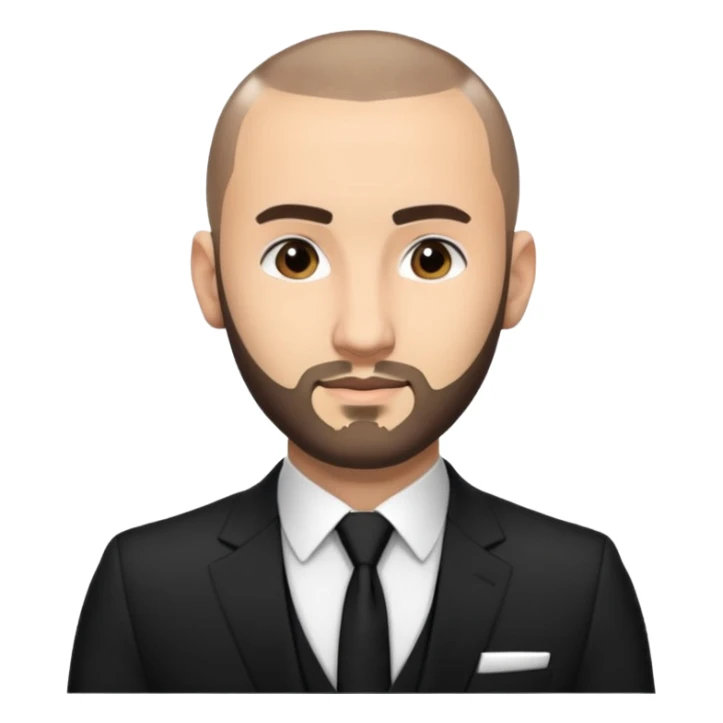 karim benzema, light skinned, wearing suit, photorealistic sticker