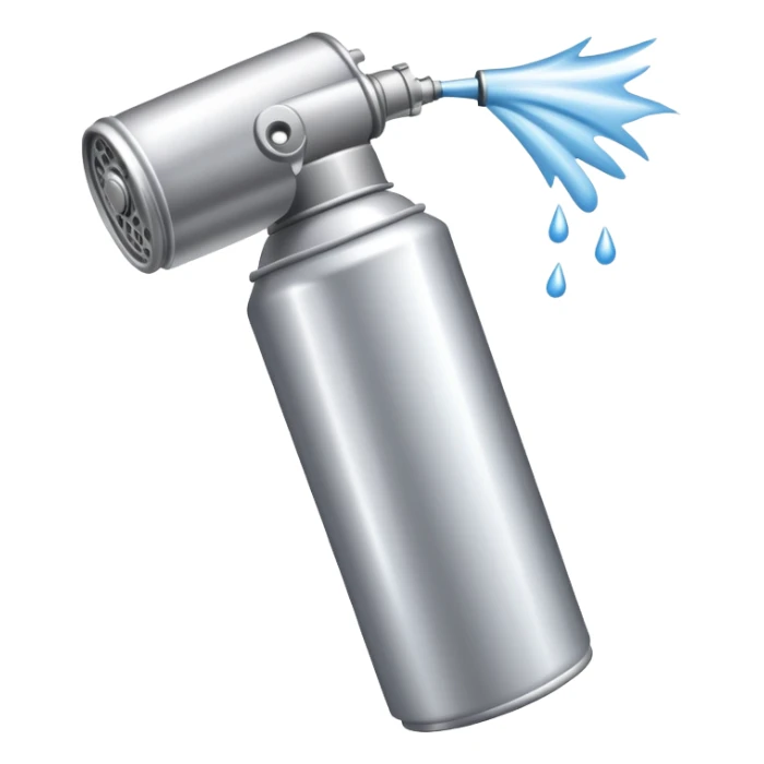 hairspray can spraying hair spray out sticker