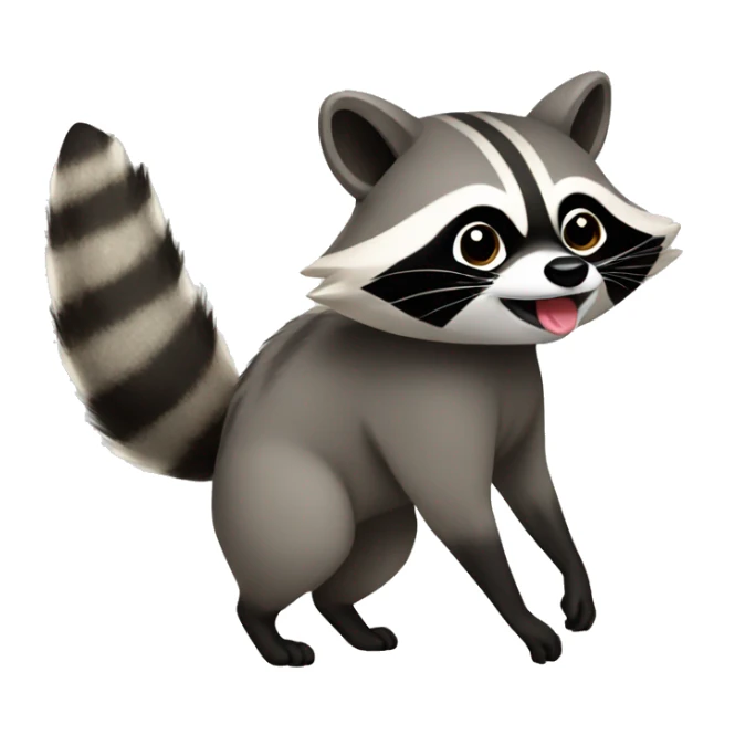 Raccoon wearing high heels sticker