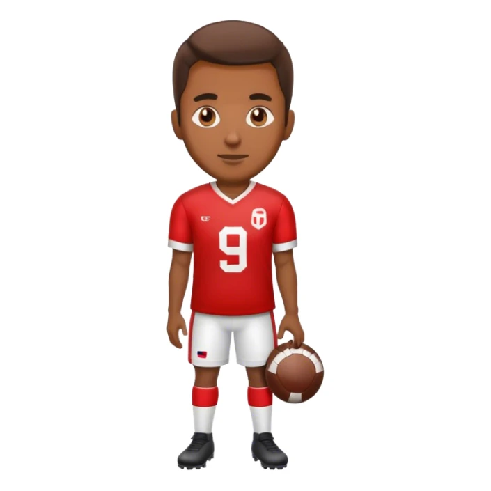 un homme avec un maillot du football sticker