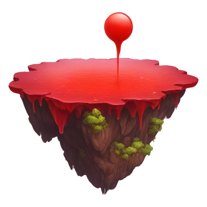 Floating island wasteland red water sticker