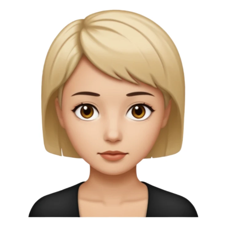 female very short hair  sticker